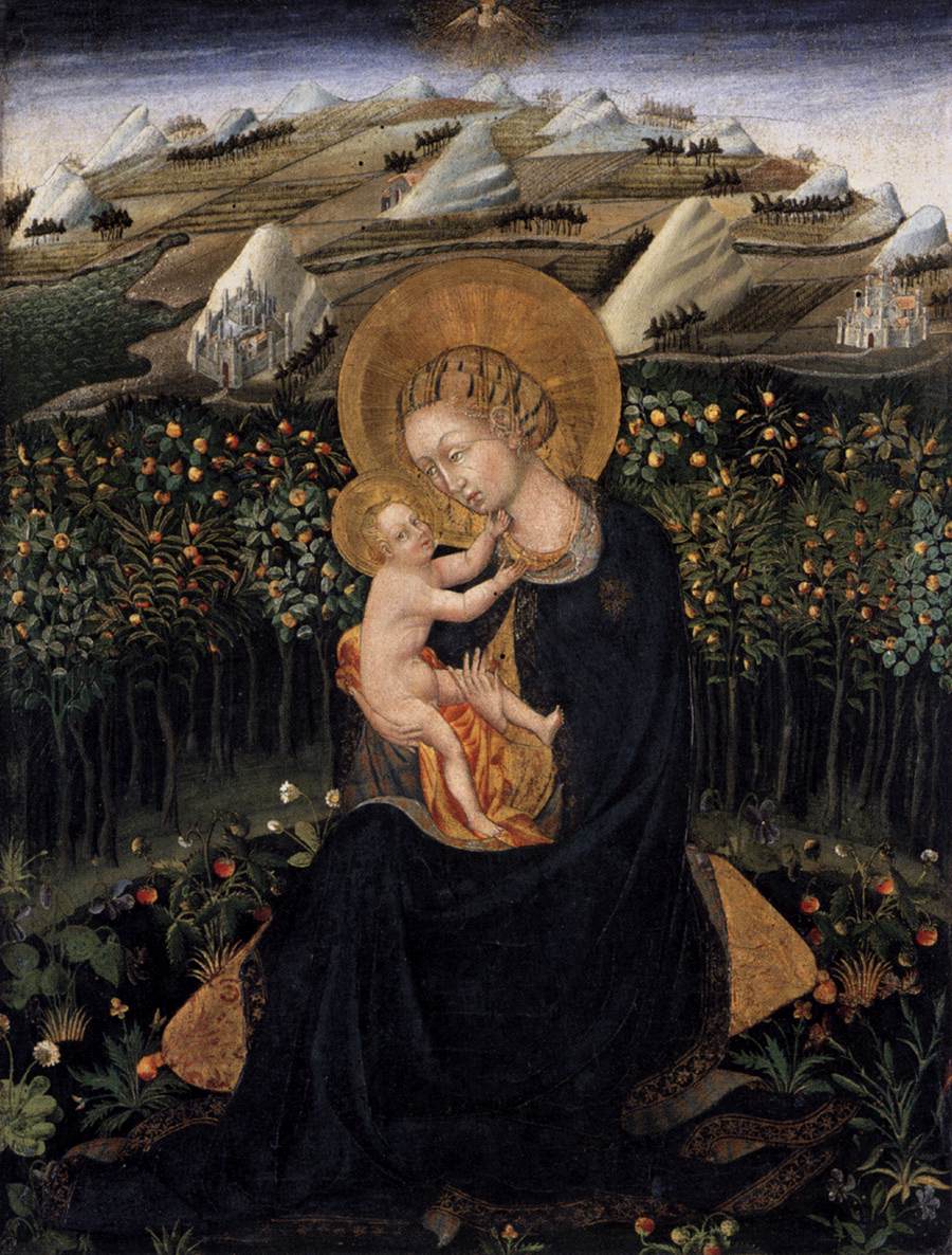 Madonna of Humility by Giovanni di Paolo (1398-1482). 1442, tempera on wood, Museum of Fine Arts Boston / Wikimedia Commons