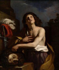 David with the Head of Goliath by Giovanni Francesco Barbieri (Guercino) (1591-1666). 1650, oil on canvas, National Museum of Western Art / Wikimedia Commons