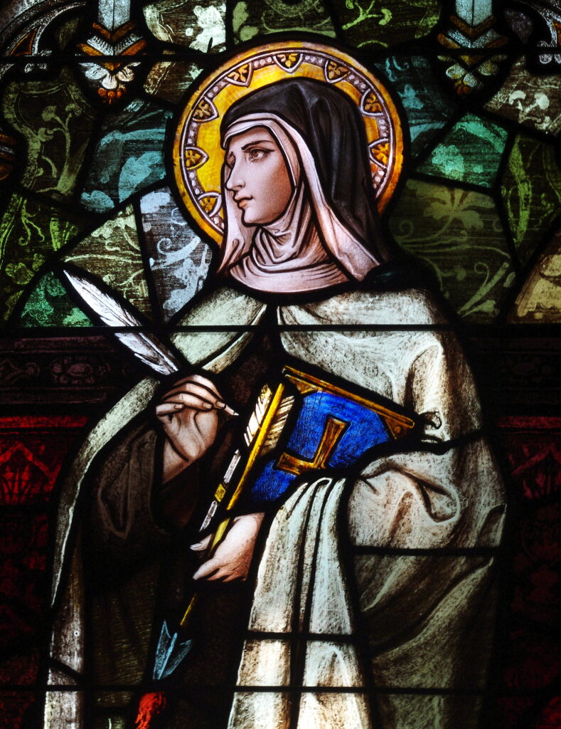 St. Teresa of Avila, stained glass in Saint Joseph's Catholic Church. Photographed June 6, 2014 / Wikimedia Commons