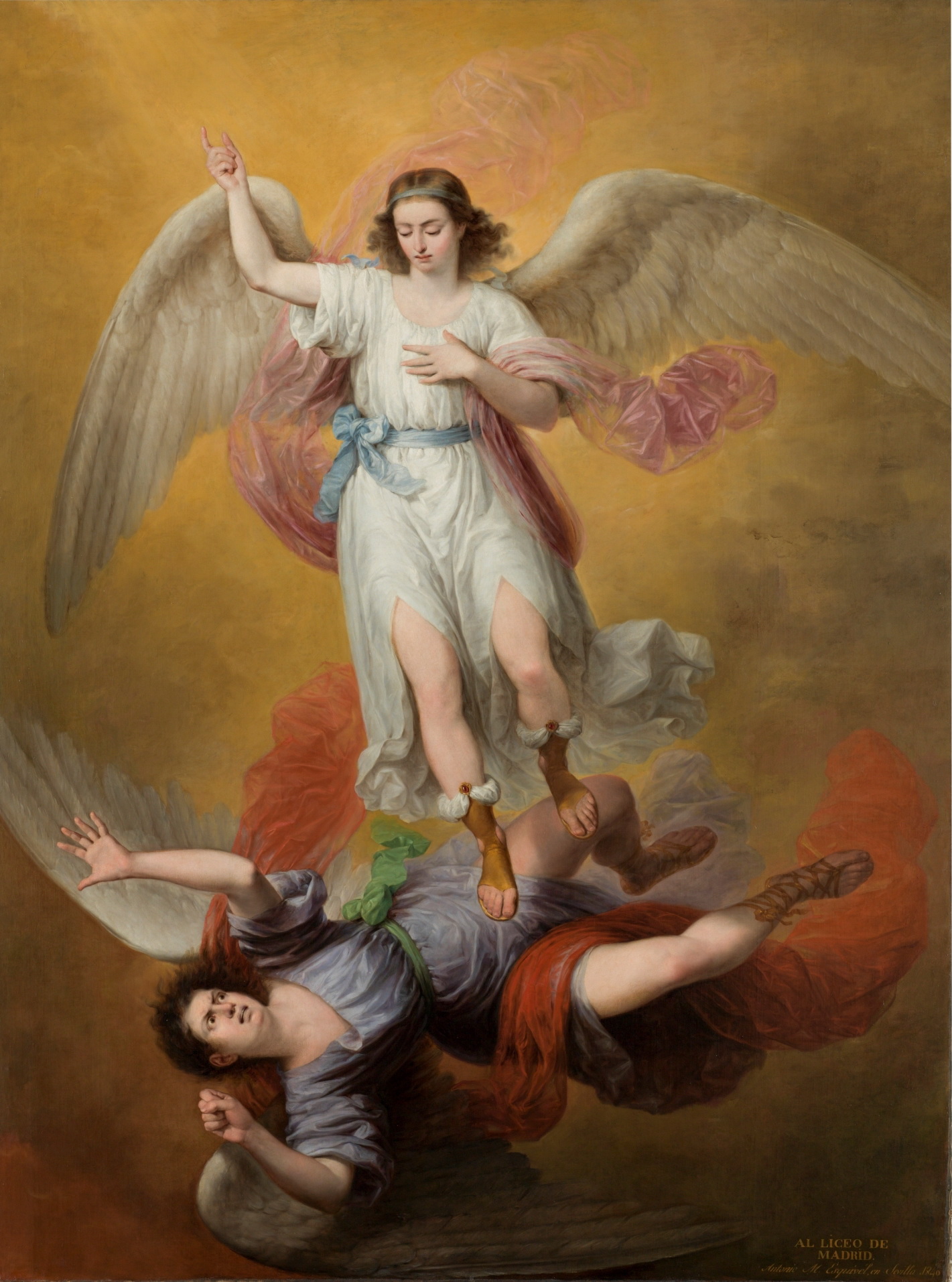 The Fall of Lucifer by Antonio Maria Esquivel (1806-1857). 1840, oil on canvas, Museo del Prado / Wikimedia Commons
