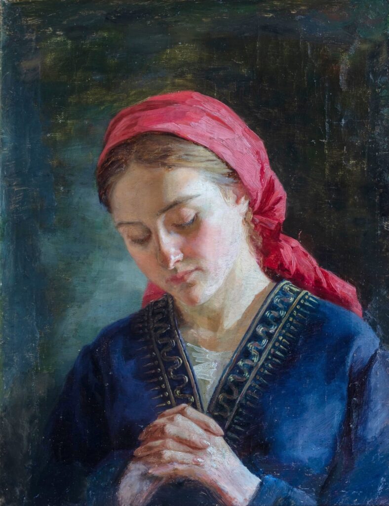 Modlitwa by Maria Klass-Kazanowska (1857-1898). 1898. Wikimedia Commons