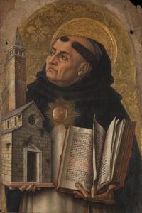 Saint Thomas Aquinas by Carlo Crivelli (1435-1495). 1476, tempera on panel, National Gallery / Wikimedia Commons