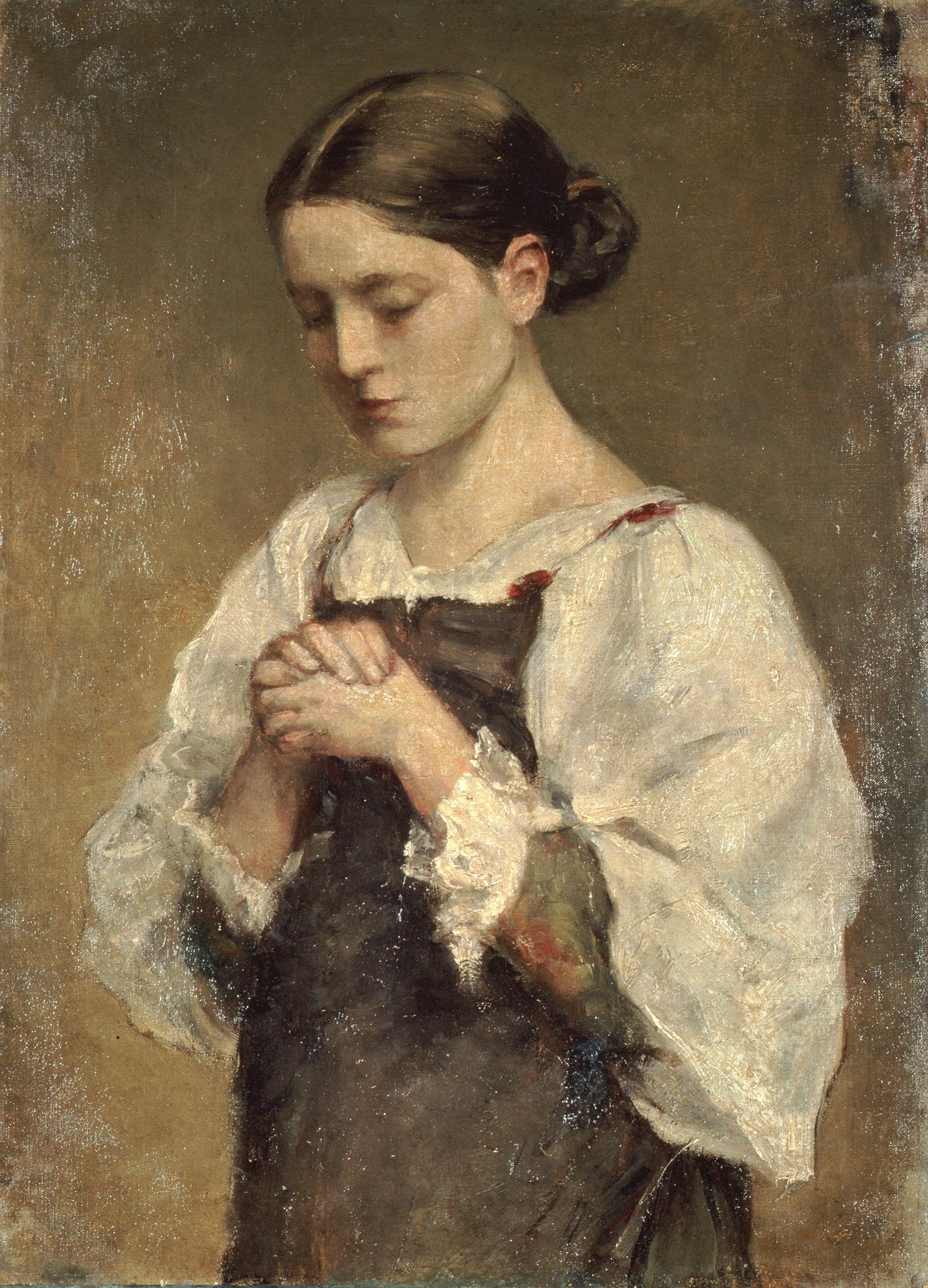 The Prayer by Kuroda Seiki (1866-1924). 1889. Wikimedia Commons