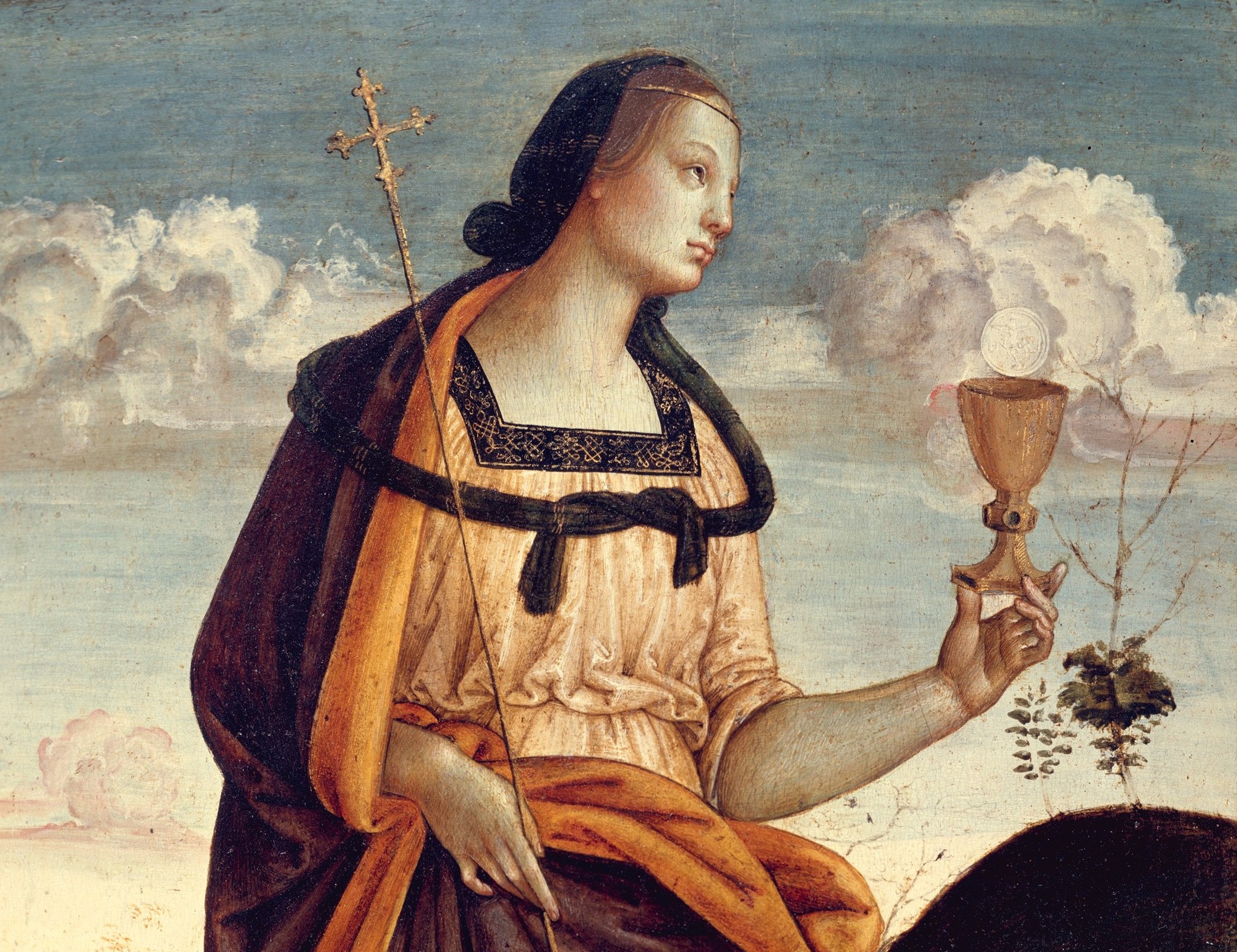 The Theological Virtues: Faith, Charity, Hope by anonymous. 1495, tempera and gold on wood, Metropolitan Museum of Art / Wikimedia Commons