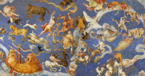 Fresco of constellations in Palazzo Farnese. 16th century, photographed by Albarubescens / Wikimedia Commons