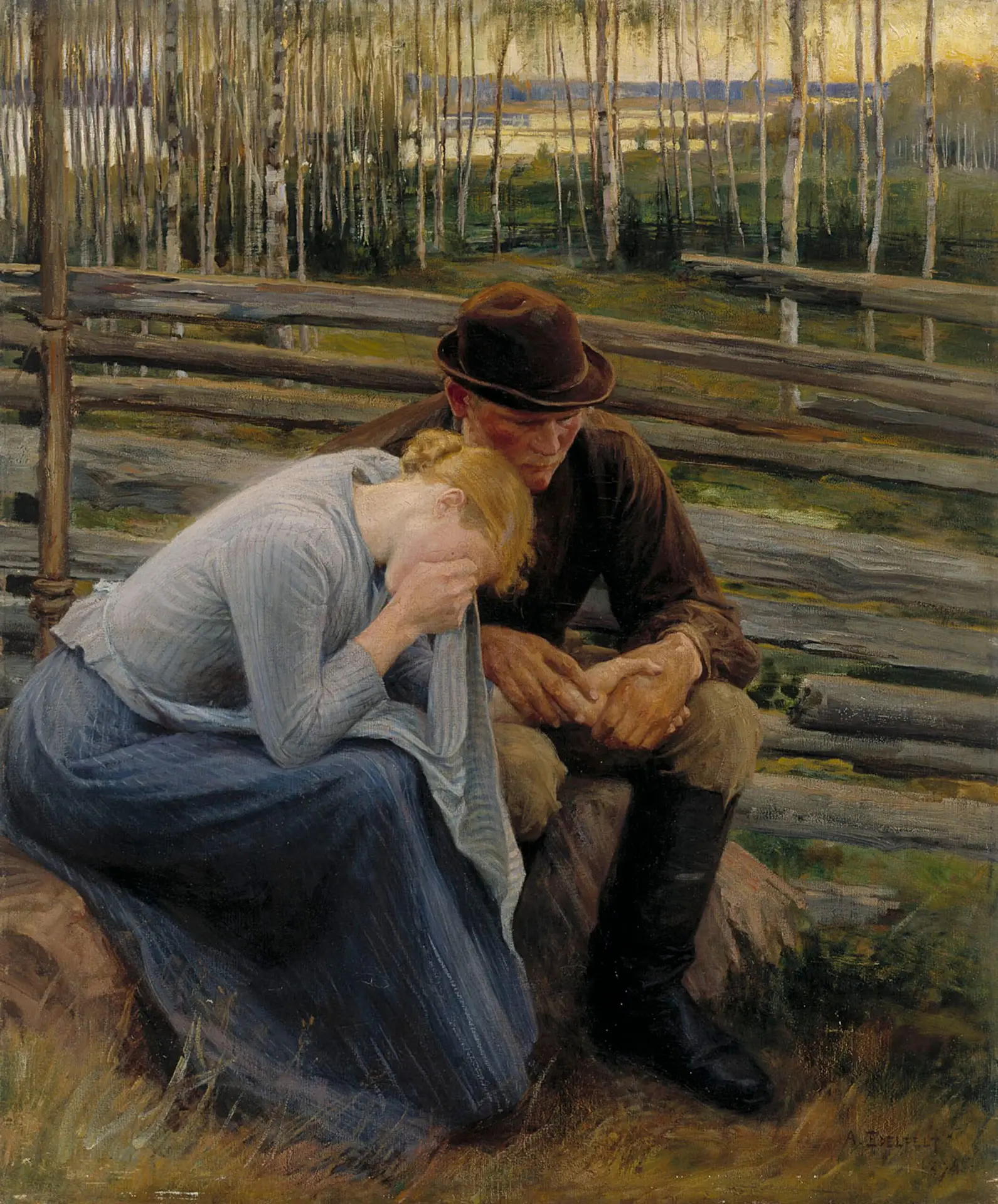 Sorrow by Albert Edelfelt (1854-1905). 1894, oil on canvas, Finnish National Gallery / Wikimedia Commons