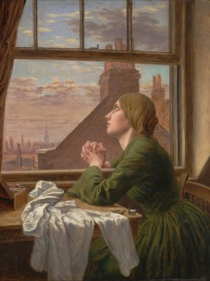 For Only One Short Hour by Anna Blunden (1830-1915). 1854, oil on canvas, Yale Center for British Art / Wikimedia Commons.