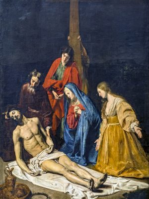 Descent from the Cross by Nicolas Tournier (1590-1639). 1632, oil on canvas, Musee des Augustins / Wikimedia Commons.