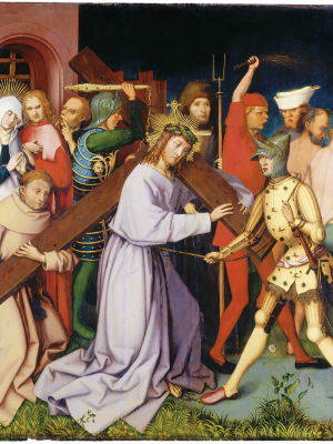 Bearing of the Cross by Hans Holbein. 151, Frankfurt Dominican Altarpiece, Städel Museum / Wikimedia Commons