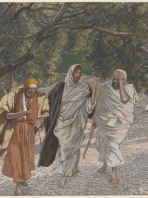 The Pilgrims of Emmaus on the Road by James Tissot (1836-1902). 1886, watercolor, Brooklyn Museum / Wikimedia Commons