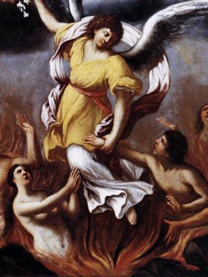 An Angel Frees the Souls of Purgatory, Ludovico Carracci (1555-1619). c. 1610, oil on canvas. Pinacoteca Vaticana / Wikimedia Commons