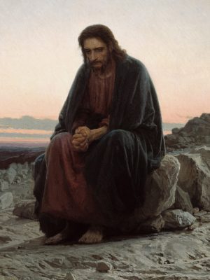 Christ in the Wilderness, Ivan Kramskoi (1837-1887), 1872, oil on canvas. Tretyakov Gallery, Google Cultural Center / Wikimedia Commons.