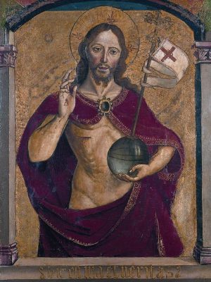 Cristo, Salvador del Mundo by Pedro Berruguete (1450-1504). 1501, oil on panel, Museo Camon Aznar / Wikimedia Commons