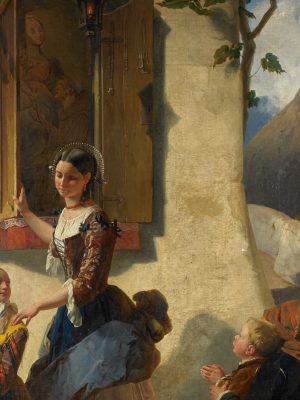 Giuseppe Molteni, Devotion to an image of the Virgin Mary in the open field in Brianza, 1850 (Wikimedia Commons)