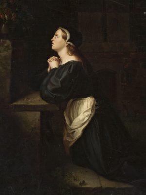 Prayer, Eduard Ratti (1816–1856), 1834, oil on canvas. National Museum in Warsaw / Wikimedia Commons.