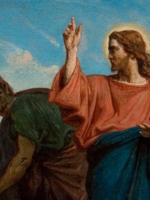 The Temptation of Christ by the Devil, Félix Joseph Barrias (1822–1907). 1860, oil on canvas. Philbrook Museum of Art, Google Cultural Institute/ Wikimedia Commons