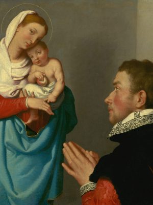 A Gentleman in Adoration Before the Madonna by Giovanni Battista Moroni (1525-1578). 1560, oil on canvas, National Gallery of Art / Wikimedia Commons