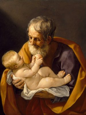 Saint Joseph and the Christ Child by Guido Reni (1575-1642). 1640, oil on canvas, Museum of Fine Arts Houston / Wikimedia Commons.