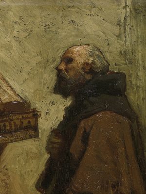 Praying Monk, Jacob Maris (1837-1899), 1864, oil on copper. Rijksmuseum / Wikimedia Commons.