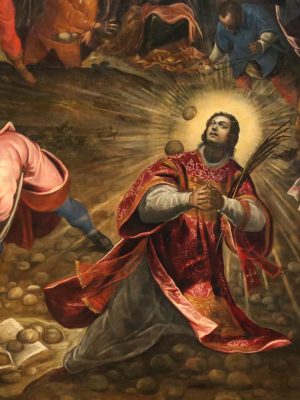Martyrdom of Saint Stephen by Jacopo and Domenico Tintoretto. Wikimedia Commons