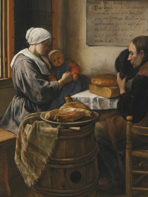 Prayer Before the Meal, Jan Steen (1625/1626–1679), 1660 oil on panel. Private Collection / Wikimedia Commons