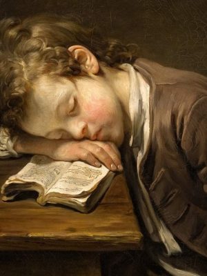 The Lazy Boy, Jean-Baptiste Greuze (1725-1805). 1755, Oil on Canvas. Salle Greuze / Wikimedia Commons