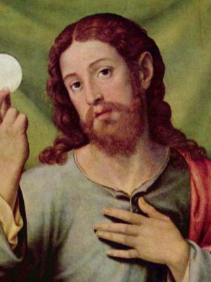 Christ as Eucharistic Redeemer, Juan de Juanes (d. 1579) Wikimedia Commons.