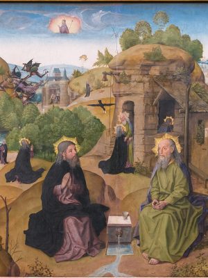 Legend of the Holy Ermite Anthony by Meister der Heiligen Sippe der Altere. 1410, oil on panel, Alte Pinakothek / Wikimedia Commons