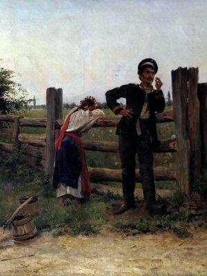 I'm bored with you by Aleksandr Makovsky (1869-1924). 1897, oil on canvas, Odesa Fine Arts Museum / Wikimedia Commons