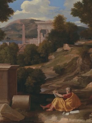 Landscape with Saint John on Patmos, Nicolas Poussin (1594-1665), 1640, oil on canvas. Art Institute of Chicago / Wikimedia Commons.