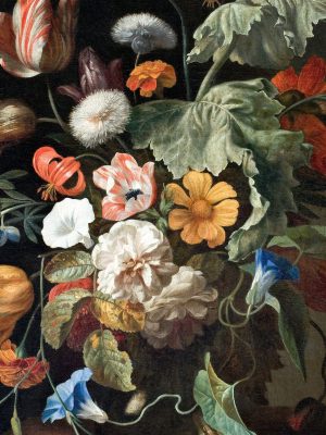 Still-Life with Flowers, Rachel Ruysch (1664-1750), by 1750, oil on canvas. Hallwyll Museum / Wikimedia Commons.