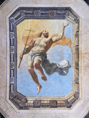 Resurrection of Christ by Michel Corneille the Elder (1603-1664). 1640, fresco, Saint-Nichols-des-Champs / Wikimedia Commons