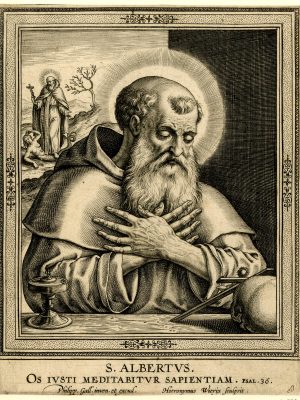 St. Albertus by Hieronymus Wierix. 1610, engraving, British Museum / Wikimedia Commons