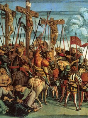 The Crucifixion by Luca Signorelli (1450-1523). 1504, tempera and oil on panel, National Gallery of Art / Wikimedia Commons