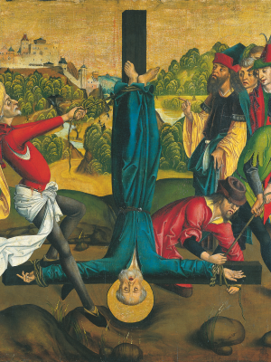 The Martyrdom of St. Peter by Master of Winkler's Epitaph. 1480, painting, Staedel Museum / Wikimedia Commons.