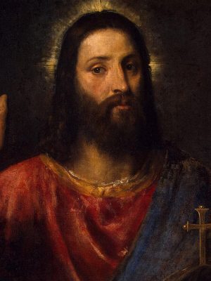 Savior of the World, Titian (d. 1576), c. 1570, oil on canvas. Hermitage Museum / Wikimedia Commons.