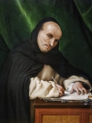 Portrait of the Dominican friar Marcantonio Luciani by Lorenzo Lotto (1480-1556). 1526, oil on canvas, Complesso di santa Caterina / Wikimedia Commons