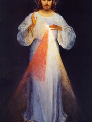 Divine Mercy by Eugeniusz Kazimirowski (1873-1939). 1934, oil on canvas, Divine Mercy Sanctuary in Vilnius / Wikimedia Commons.