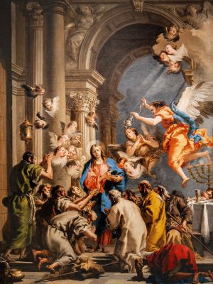 The Institution of the Eucharist by Giovanni Domenico Tiepolo (1727-1804), 1778, oil on canvas. Gallerie dell/Accademia / Wikimedia Commons.