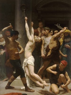 The Flagellation of Our Lord Jesus Christ by William-Adolphe Bouguereau (1825-1905), 1880, oil. Musee des Beaux-Arts de La Rochelle / Wikimedia Commons.