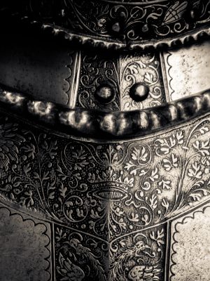 Detail,Of,A,The,Breastplate,On,A,Medieval,Suit,Of