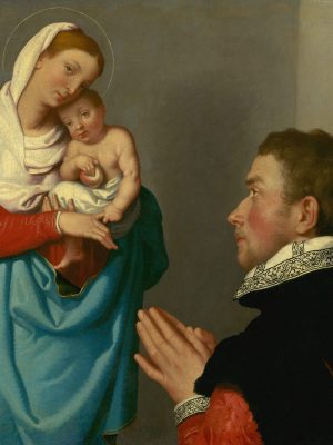 A Gentleman in Adoration Before the Madonna by Giovanni Battista Moroni (1525-1578). 1560, oil on canvas, National Gallery of Art / Wikimedia Commons