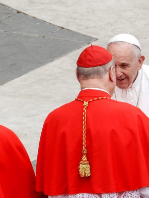 Vatican,City,,April,21,,2019.,Pope,Francis,Greets,Cardinals,At