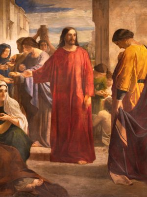 Barcelona,,Spain,-,March,5,,2020:,The,Painting,Of,Jesus