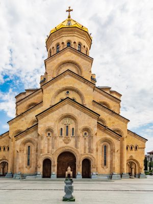 Holy,Trinity,Cathedral,Church,Landmark,Of,Tbilisi,Georgia,Capital,City