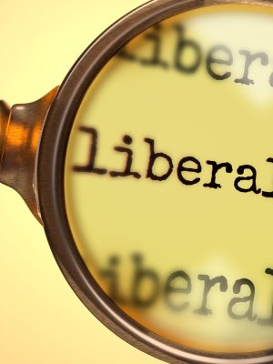 Examine,And,Study,Liberalism,,Showed,As,A,Magnify,Glass,And