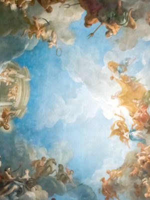 Versailles,Paris,,France,-,April,18,:,Ceiling,Painting,In