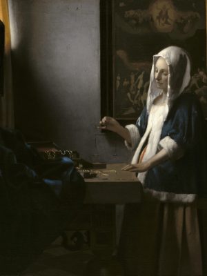Woman,Holding,A,Balance,,By,Johannes,Vermeer,,C.,1664,,Dutch