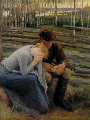 Sorrow by Albert Edelfelt (1854-1905). 1894, oil on canvas, Finnish National Gallery / Wikimedia Commons